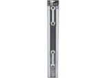 Msv Binario Doppio Telescopico Per Doccia Binario Per Tenda Doccia, Regolazione Telescopica Del Binario 125 - 225 Cm Alluminio Bianco Incl. Materiale Di Fissaggio