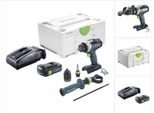 Trapano Avvitatore A Batteria Festool Tdc 18/4 I-Basic 18 V 75 Nm Brushless + 1X Batteria Ricaricabile 3,0 Ah + Caricabatterie + Systainer
