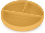 Piatto In Silicone Con Divisori Rotondo Giallo 6M+ Petite&Mars