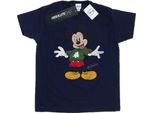 Disney - Maglietta Da Bambina BI28332 (128) (Blu Navy)