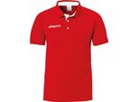 Uhlsport Calcio Essential Prime Polo Shirt Bambini Polo Rosso Bianco Taglia 140