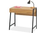 Scrivania Con Cassetto Argi - Nero / Rovere