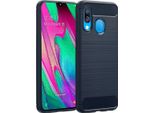 Custodia Samsung Galaxy A40 - Silicone - Imoshion Custodia Morbida/Copertura Posteriore - Blu Scuro