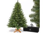 Albero Di Natale Artificiale Premium 140 Cm - Con Supporto In Legno, Abete Nordmann, Abete Artificiale, Realistico, Rami Folti Senza Led