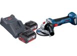 Bosch Gws 18V-7 Smerigliatrice Angolare Professionale A Batteria 18 V 115 Mm Brushless + 2X Batteria Ricaricabile 4,0 Ah + Caricabatterie