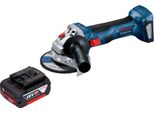 Bosch Gws 18V-7 Smerigliatrice Angolare Professionale A Batteria 18 V 115 Mm Senza Spazzole + 1X Batteria Ricaricabile 5,0 Ah - Senza Caricabatterie
