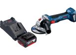 Bosch Gws 18V-7 Smerigliatrice Angolare Professionale A Batteria 18 V 115 Mm Brushless + 1X Batteria Ricaricabile 5,0 Ah + Caricabatterie