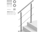 Ringhiera Corrimano Per Scale In Acciaio Inox 2 Traverse 1000X104X1060Mm