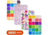 Set Di Perline Xxl - Creazione Di Gioielli - Perline Di Lettere - Perline In Polimero - Perline Katsuki - Perline Di Vetro - Set Di Perline Con Oltre 9800 Perline