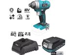 Set Di Utensili A Batteria 18V, Dedra Sas+All Ded7029: Avvitatore A Impulsi, Batteria Da 2,0Ah, Caricabatterie