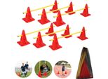 Tolletour 6 Set Di Ostacoli Sportivi Con 12 Coni + 6 Barre Per Ostacoli Di Agilità Set Di Ostacoli Per Bambini/Cani/Sport Di Squadra/Calcio