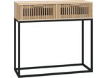 Syfax™ Tavolino Consolle 80X30X75 Cm Legno Multistrato E Ferro