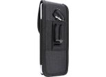 Dfv Mobile - Per Lava Yuva 3 Pro (2023) Custodia Cintura Verticale Pelle E Nylon, H1-M6-N-Fc2Pos-186