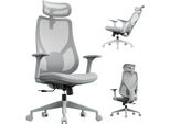 Sedia Da Ufficio Ergonomica Sense7 Moyo - Grigio, Rete Traspirante, Braccioli 3D, Poggiatesta Regolabile, Altezza Regolabile, Sedia Da Scrivania Confortevole