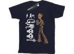 Avengers Infinity War - Maglietta "I Am Teenage Groot"" Per Ragazze BI557 (128) (Blu Navy)"