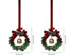 Inf Set Di 2 Campane Albero Di Natale Pigna - Decorazioni Festività Natalizie