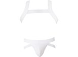 Barcode Berlin - Intimo Da Uomo Sospensorio - Multipack 1X Anton Jock White + 1X Harness Matt White - Taglia M