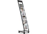 Vevor Portadepliant Porta Riviste Con 6 Scomparti, Porta Letteratura Arrotolabile Porta Catalogo Inclinato, Porta Libri Da Terra In Metallo Per Fiere, Esposizioni, Mostre