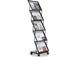 Vevor Portadepliant Pieghevole Porta Riviste Con 5 Tasche, Porta Letteratura Arrotolabile Porta Catalogo Inclinato, Porta Libri Da Terra Per Fiere, Uffici, Esposizioni