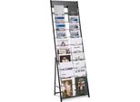 Vevor Portadepliant Porta Riviste Con 20 Tasche, Porta Letteratura Porta Catalogo Inclinato Porta Metallo, Porta Libri Porta Pavimento Per Fiera Ufficio Mostra, Espositore
