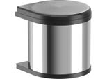 Cestino Hailo 3512031 Girevole Mono 12 Litri Acciaio Inox Lucido Nero