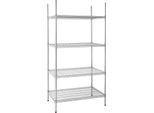 Scaffale Portaoggetti In Filo D'acciaio Vogue Con Ripiani Regolabili 915X1853X610Mm
