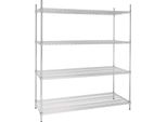 Scaffale Portaoggetti In Filo D'acciaio Vogue Con Ripiani Regolabili 1525X1840X610Mm