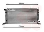Van Wezel 18002078 Radiatore Radiatore Acqua Radiatore Motore Per Ford Escort Iv Cabriolet (Alf) Escort Iv (Gaf, Awf, Abft) Orion Ii (Aff) Escort Iv Station Wagon