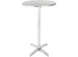 Tavolo Da Bar Pieghevole Bolero Rotondo In Acciaio Inox 60 Cm