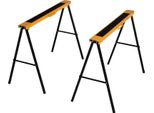 Homcom Cavalletto Da Lavoro, Cavalletto, Cavalletto, Pieghevole, Antiscivolo, Acciaio, Arancione, Nero, 99,5 X 50 X 78 Cm, Portata 125 Kg