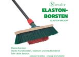 Novaliv 2X Scopa Da Giardino 40 Cm Con Manico Setole A V Elaston Scopa Da Strada Per Esterni Con Manico Setole Dure Scopa Da Patio Scopa Da Cortile Scopa Stabile Scopa Per Spazzare Scopa Industriale Scopa Da Esterno