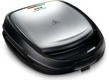 Tefal | Tostapane Per Panini | SW341D12 Snack Time | 700 W | Numero Di Piastre 2 | Acciaio Inox/Nero