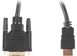 Lanberg HDMI(M)->DVI-D(M)(24+1) Kabel 3,0M 4K 30Hz Dual Sw