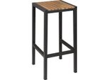 Sgabello Bolero In Acciaio E Legno Di Acacia