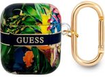 Guess Gua2Hhflb Airpods 1/2 Cover Blu/Blu Collezione Cinturino A Fiori
