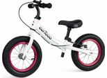 Movino Cariboo Adventure Monopattino Per Bambini Con Freno, Ruote Gonfiabili 12'', Bianco E Rosa