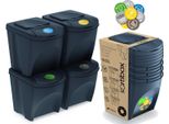 Nabbi Cestino (4 Pezzi) Per Rifiuti Differenziati IKWB25S4 25 L - Antracite