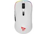 Mouse Da Gioco Savio Rift White Rgb Dual Mode, Destro, Ottico, Bluetooth + Usb Type-C, 10000 Dpi, Bianco
