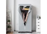 Costway Costway 75 X 50 X 170 Cm Colori A Scelta Armadio Armadio Con Appendiabiti Grigio