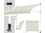 Jopassy Tenda Da Balcone Tenda A Braccio Articolato Tenda A Morsetto Tenda Parasole Balcone 1,5 M, Beige