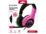 Bigben Interactive Cuffia Da Gioco Stereo Cablata V1 Cuffie Con Archetto Nero, Verde, Rosa