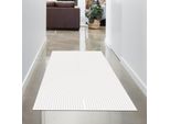 Tappeto Di Design A Pelo Corto Color Crema, Dimensioni - 80 X 150 Cm