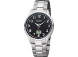 Regent Metall Herren Uhr Armbanduhr Quarz silber Funkuhren D2URFR273