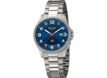 Regent Titan Herren Uhr Armbanduhr Quarz silber Titan-Uhren D2URBA776