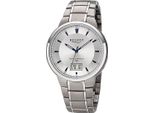 Regent Metall Herren Uhr Armbanduhr Quarz silber Funkuhren D2URFR268