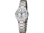 Regent Metall Damen Uhr Armbanduhr Quarz silber Funkuhren D2URFR270