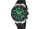 Jaguar J1020/1 Diplomatic Cronografo Orologio Da Uomo In Silicone Data Crono Nero
