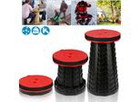 Yakimz Sedia Portatile Pieghevole Sgabello Sedia Pieghevole Da Campeggio Sgabello Telescopico Rosso