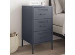 Maison Exclusive - Comodino Antracite 36X39X68 Cm Acciaio