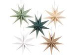 Set Di 5 Stelle Di Carta 30Cm Stella Pieghevole Decorazione Di Natale 9 Punti Stelle Pieghevoli Decorazione Della Festa Per La Decorazione Di Natale Decorazione Della Tavola Di Nozze Compleanno